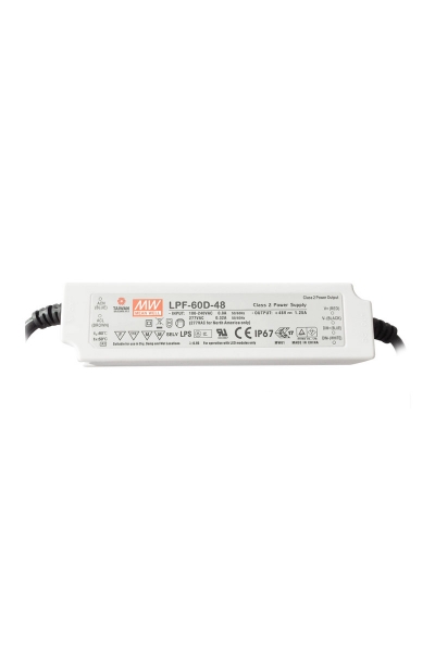Mean Well LPF-60D-48 60W Tek Çıkışlı LED Sürücü