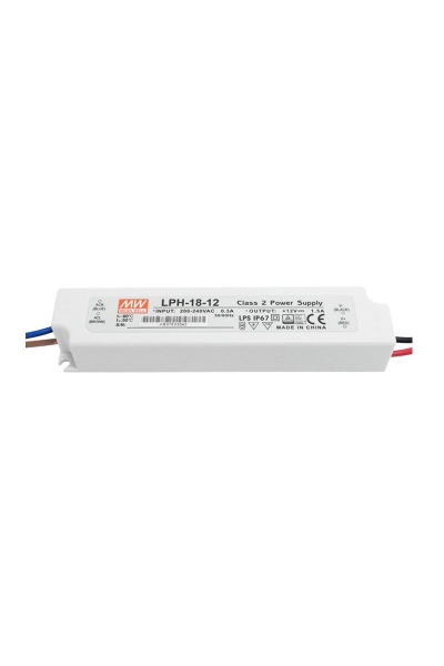 Mean Well - Mean Well LPH-18-12 18W 12V 1.5A Ekonomik Led Sürücü