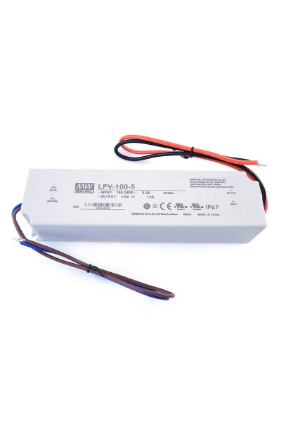 Mean Well - Mean Well LPV-100-5 60W 5V 12A Ekonomik Led Sürücü
