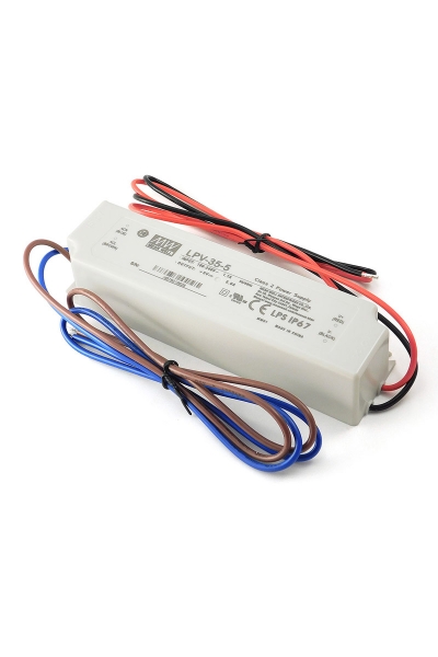 Mean Well LPV-35-5 35W Tek çıkışlı Sabit Voltaj LED Sürücü