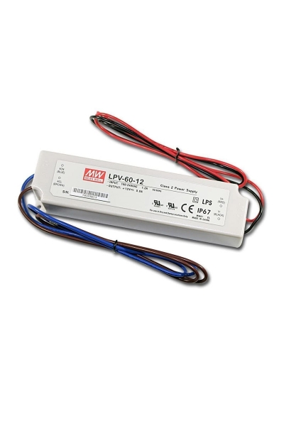 Mean Well LPV-60-12 60W 12V 5A Ekonomik Led Sürücü Mean Well LPV-60-12 60W 12V 5A Ekonomik Led Sürücü