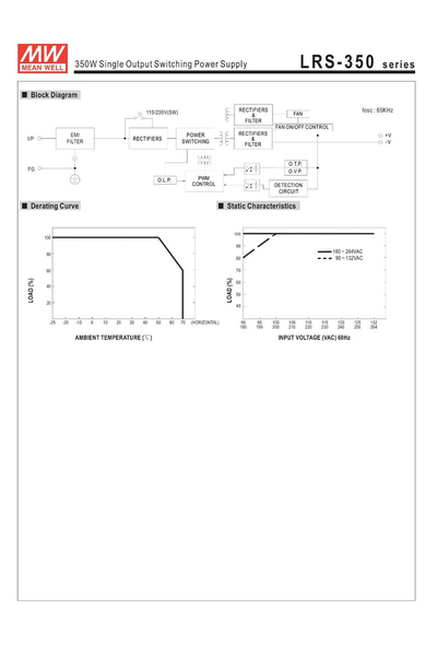 Mean Well LRS-350-36KO 350W Anahtarlama Power Supply - Thumbnail