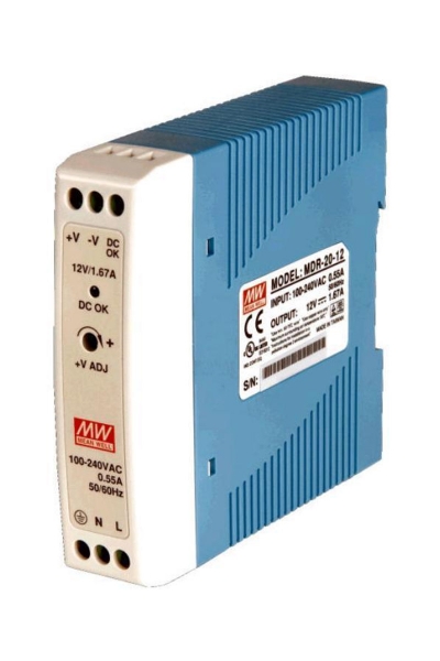 Mean Well - Mean Well MDR-20-12 20W 12V 1.67A Ray Montaj Led Sürücü