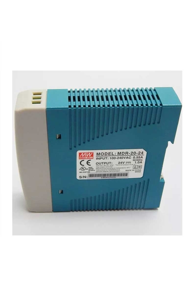 Mean Well MDR-20-24 24W 24V 1A Ray Montaj Led Sürücü - Thumbnail