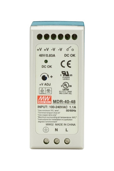 Mean Well - Mean Well MDR-40-48 40W Endüstriyel DIN Ray Power Supply