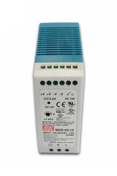 Mean Well MDR-60-12 60W 12V 5A Ray Montaj Led Sürücü - Thumbnail