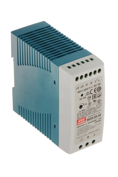 Mean Well - Mean Well MDR-60-48 60W 48V 1.25A Ray Montaj Led Sürücü