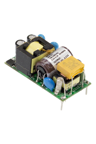 Mean Well MFM-15-12 12V DC 1.25A AC-DC Tek Çıkışlı Medikal Açık Kasa Güç Kaynağı