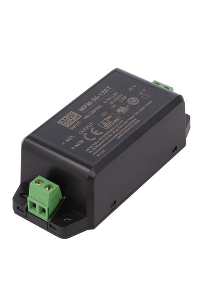 Mean Well MPM-30-12ST 12V DC 2.5A Tek Çıkışlı Medikal Kapsüllü Güç Kaynağı