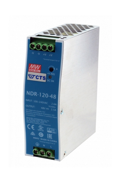 Mean Well - Mean Well NDR-120-48 120W Tek Çıkışlı Endüstriyel DIN Ray Power Supply
