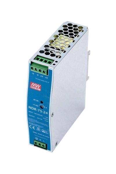 Mean Well - Mean Well NDR-75-24 75W Tek Çıkışlı Endüstriyel DIN Ray Power Supply Mean Well - Mean Well NDR-75-24 75W Tek Çıkışlı Endüstriyel DIN Ray Power Supply
