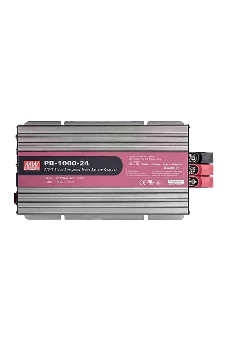 Mean Well PB-1000-24 1000W Tek Çıkışlı Akıllı Akü Şarj Cihazı Mean Well PB-1000-24 1000W Tek Çıkışlı Akıllı Akü Şarj Cihazı