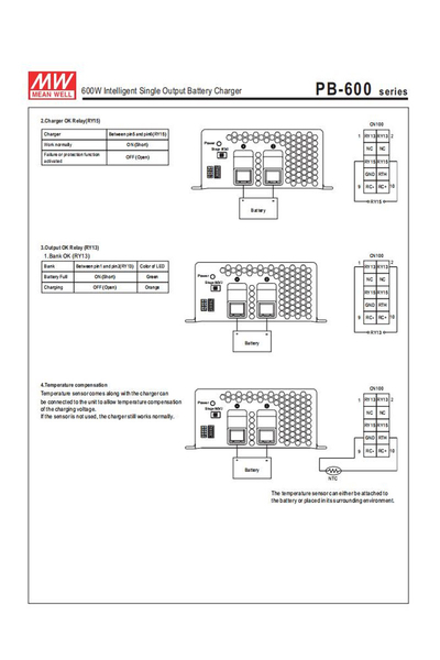 Mean Well PB-600-24 600W 28.8V 21A Pano Tipi Akü Sarj - Thumbnail