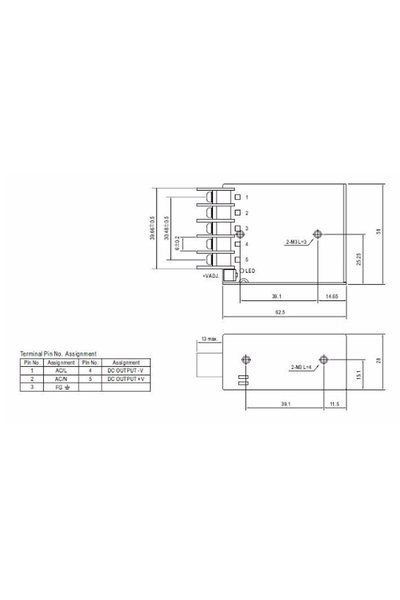 Mean Well RS-15-12 16W 12VDC 1.3A Kutulu Led Sürücü - Thumbnail