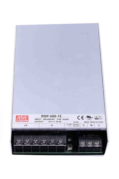 Mean Well - Mean Well RSP-500-15 500W Tek Çıkışlı Kapalı Power Supply