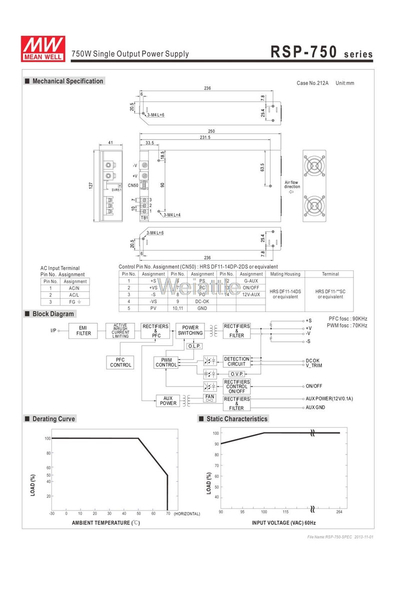 Mean Well RSP-750-27 750W 27V 27,8A Led Sürücü - Thumbnail