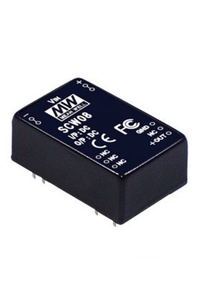 Mean Well - Mean Well SCW08B-12 670mA 8W 18-36V DC-DC Dönüştürücü