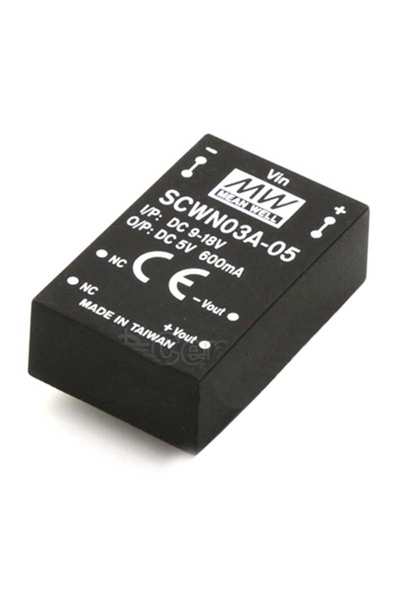 Mean Well SCWN03A-05 3W 9-18VDC 5VDC 600mA DIP Regüleli Tek Çıkışlı İzole Dönüştürücü