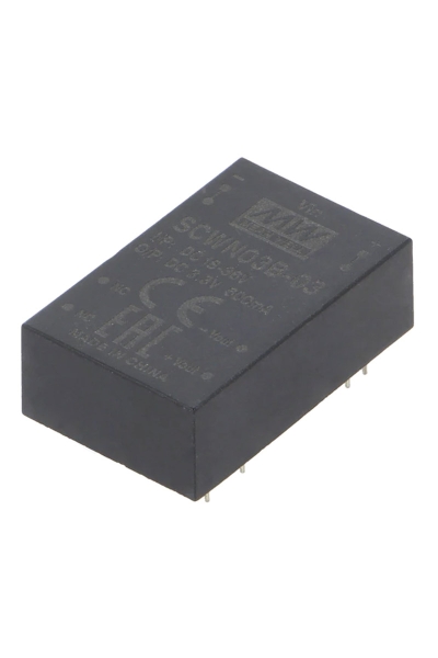 Mean Well SCWN03B-03 3W 18-36VDC 3VDC 600mA DIP Regüleli Tek Çıkışlı İzole Dönüştürücü