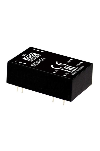 Mean Well SCWN03B-05 3W 18-36VDC 5VDC 600mA DIP Regüleli Tek Çıkışlı İzole Dönüştürücü