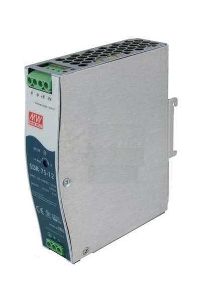 Mean Well SDR-75-12 75W 12VDC 6.3A Slim Ray Montajlı Power Supply - Thumbnail