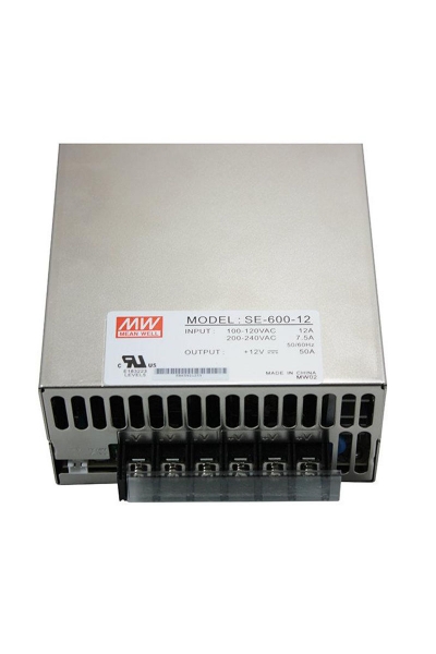 Mean Well SE-600-12 600W 12VDC 50A Kutulu Ekonomik Tek Çıkışlı Kapalı Kasa Power Supply - Thumbnail