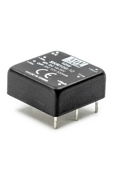 Mean Well SKM10B-12 10W 18-36VDC 12VDC 833mA DIP Regüleli Tek Çıkışlı İzole Dönüştürücü