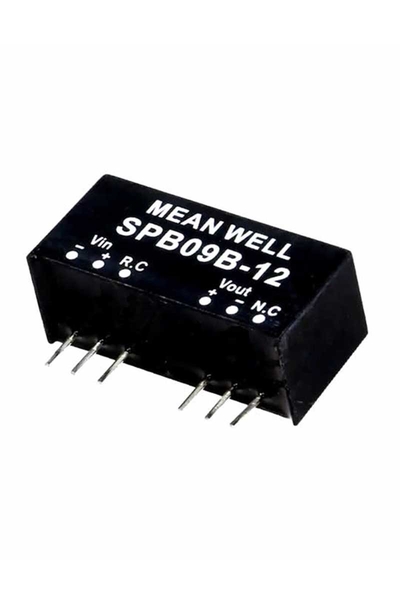 Mean Well SPB09B-12 9W 18-36VDC 12VDC 750mA Regüleli Tek Çıkışlı İzole Dönüştürücü