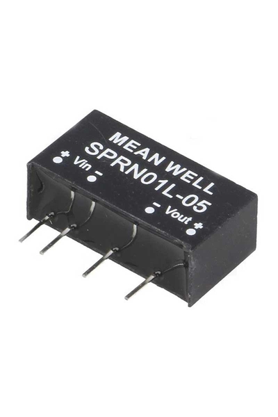 Mean Well SPRN01L-05 1W 4.75-5.5VDC 5VDC 200mA SIP Regüleli Tek Çıkışlı İzole Dönüştürücü