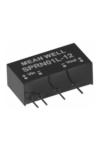 Mean Well SPRN01L-12 1W 4.75-5.5VDC 12VDC 84mA SIP Regüleli Tek Çıkışlı İzole Dönüştürücü