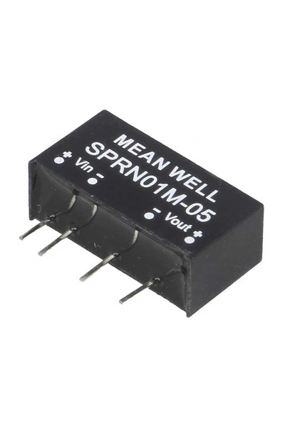 Mean Well SPRN01M-05 1W 11.4-13.2VDC 5VDC 200mA SIP Regüleli Tek Çıkışlı İzole Dönüştürücü