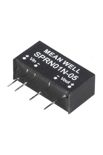 Mean Well SPRN01N-05 1W 22.8-26.4VDC 5VDC 200mA SIP Regüleli Tek Çıkışlı İzole Dönüştürücü