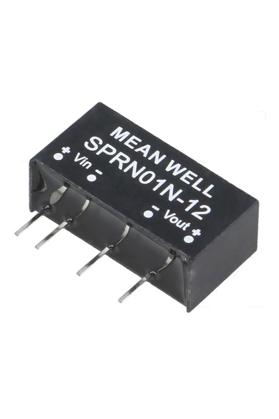 Mean Well SPRN01N-12 1W 22.8-26.4VDC 12VDC 84mA SIP Regüleli Tek Çıkışlı İzole Dönüştürücü