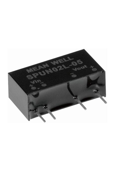 Mean Well SPUN02L-05 2W 4.75-5.5VDC 5VDC 40-400mA SIP Regülesiz Tek Çıkışlı İzole Dönüştürücü