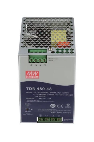 Mean Well - Mean Well TDR-480-48 480W DIN Ray Power Supply Mean Well - Mean Well TDR-480-48 480W DIN Ray Power Supply