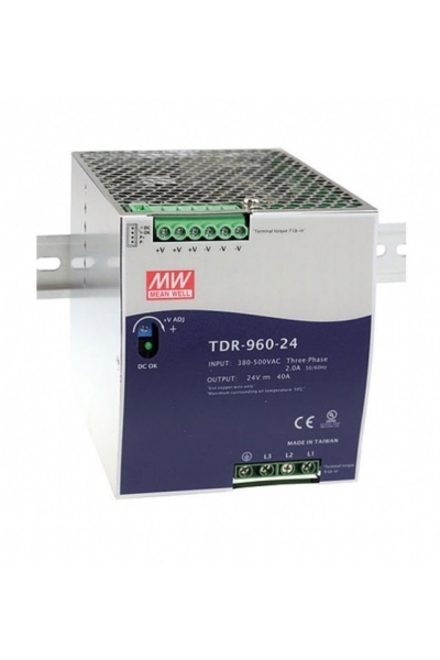 Mean Well - Mean Well TDR-960-24 960W DIN Ray Power Supply