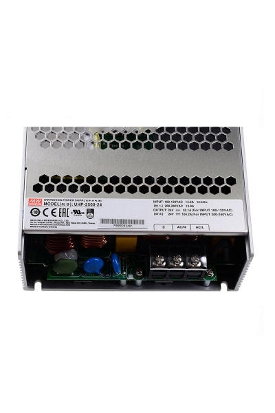 Mean Well UHP-2500-24 2500W 24VDC 104.2A Fansız Slim Tek Çıkışlı Power Supply - Thumbnail