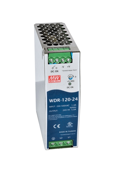 Mean Well - Mean Well WDR-120-24 120W Endüstriyel DIN Ray Power Supply