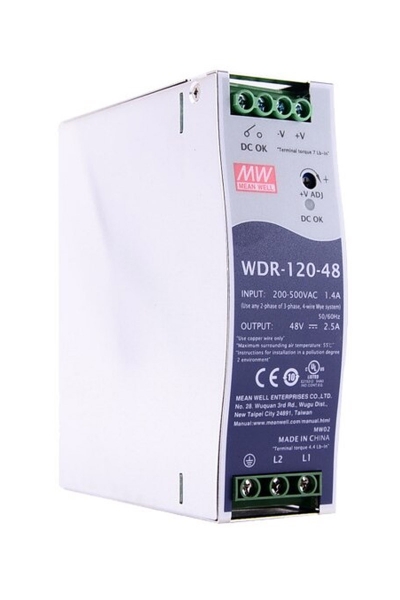 Mean Well WDR-120-48 120W Endüstriyel DIN Ray Power Supply