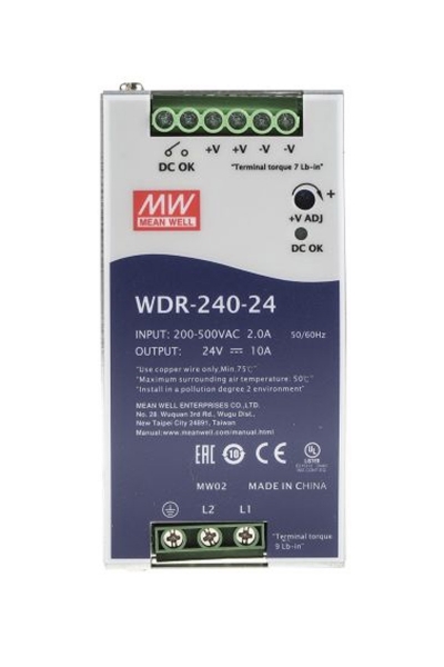 Mean Well - Mean Well WDR-240-24 240W Endüstriyel DIN Ray Power Supply