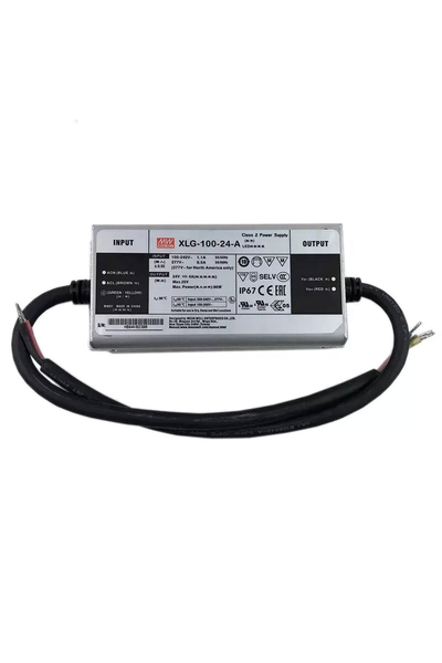 Mean Well - Mean Well XLG-100-24-A 24V DC 4A Dahili PFC AC-DC Tek Çıkışlı Led Sürücü Mean Well - Mean Well XLG-100-24-A 24V DC 4A Dahili PFC AC-DC Tek Çıkışlı Led Sürücü
