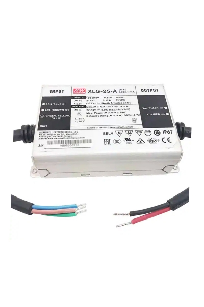 Mean Well XLG-25-A 25W Tek çıkışlı LED Sürücü Dahili Sabit Güç Modu