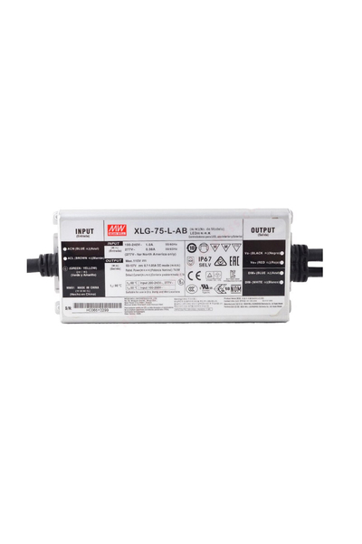 Mean Well - Mean Well XLG-75-L-AB 107V DC 1.05A Dahili PFCli AC-DC Tek Çıkışlı Led Sürücü Mean Well - Mean Well XLG-75-L-AB 107V DC 1.05A Dahili PFCli AC-DC Tek Çıkışlı Led Sürücü