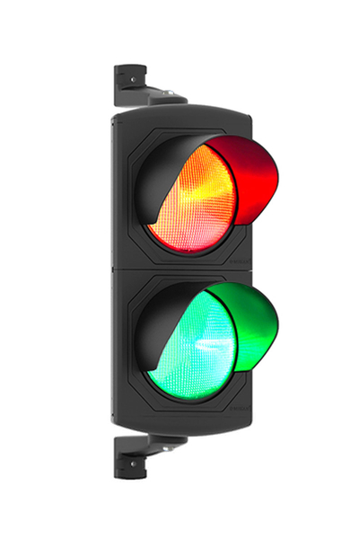 Mesan - Mesan MS 8035.1.2.12-24VDC Kırmızı-Yeşil Power Ledli İkili Trafik Lambası