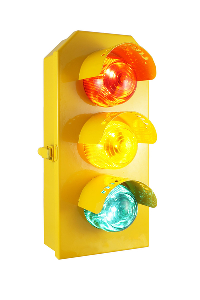 Mesan - Mesan MS 8044.1.3.2.12-24VDC Kırmızı-Turuncu-Yeşil Led Işıklı Mini Trafik Lambası