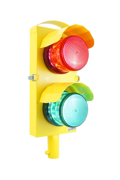 Mesan - Mesan MS 8048.1.2.12-24VDC Kırmızı-Yeşil Ledli Buzzerli 2li Trafik Lambası