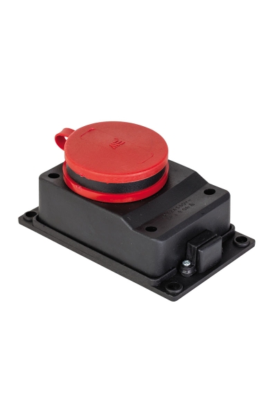 Mete Enerji - Mete Enerji 401031 3x32A 3PE 380-415V IP44 Kauçuk Duvar Prizi