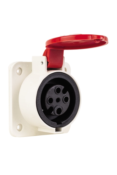 Mete Enerji - Mete Enerji 401040 3x16A 3P+E 380-415V Kauçuk Makine Prizi