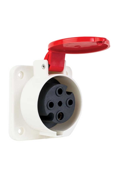 Mete Enerji - Mete Enerji 401041 3x32A 3P+E 380-415V IP44 Kauçuk Makine Prizi