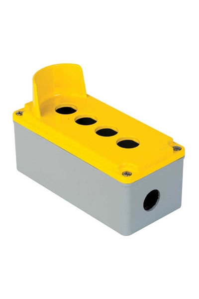 Mete Enerji - Mete Enerji 402626 80x170x73 IP67 4lü Korumalı Alüminyum Buton Kutusu Mete Enerji - Mete Enerji 402626 80x170x73 IP67 4lü Korumalı Alüminyum Buton Kutusu